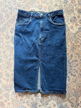 Zara Women’s Dark Blue Denim Skirt